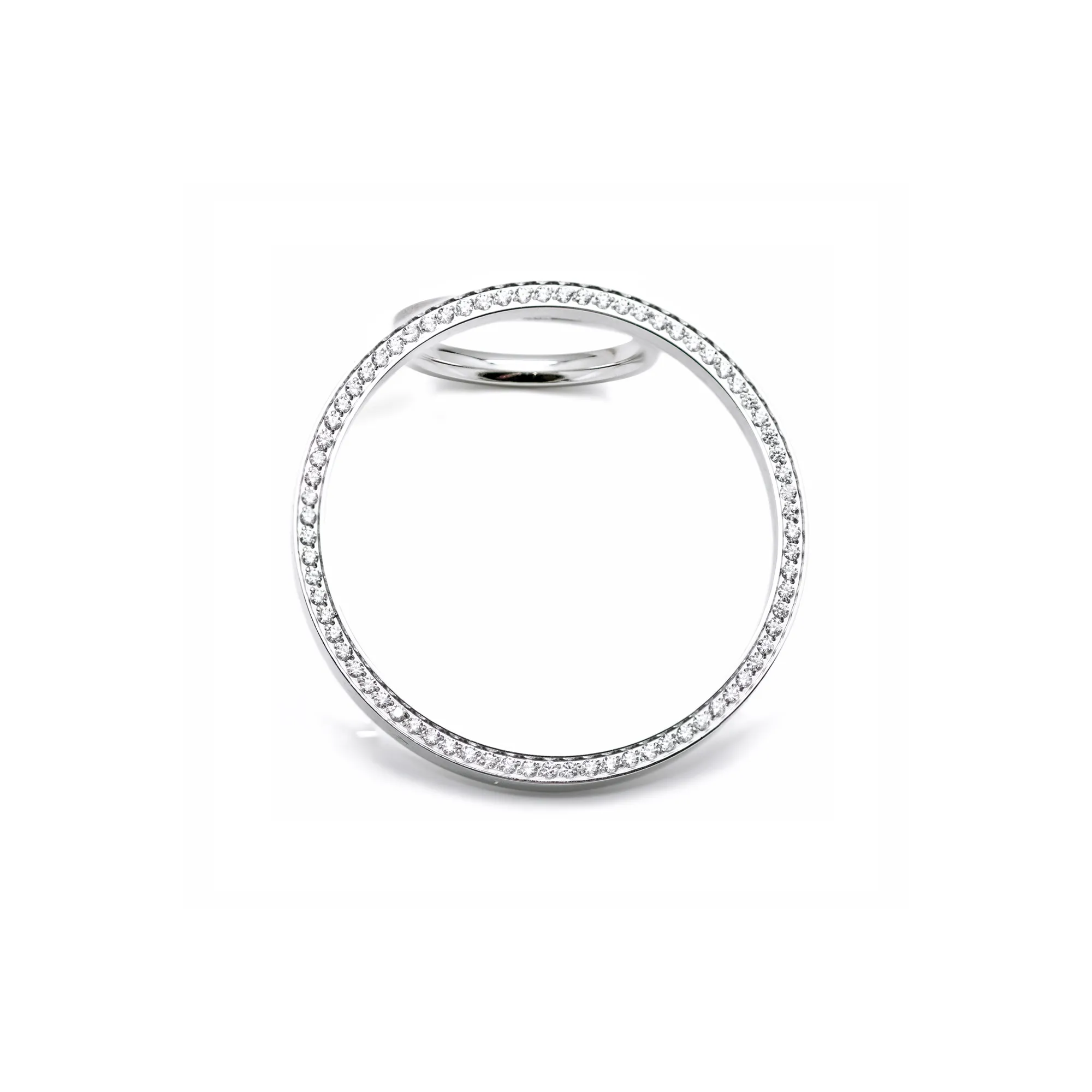 RG099W B.Tiff Pavé Hoop Ring  [Thin Band]