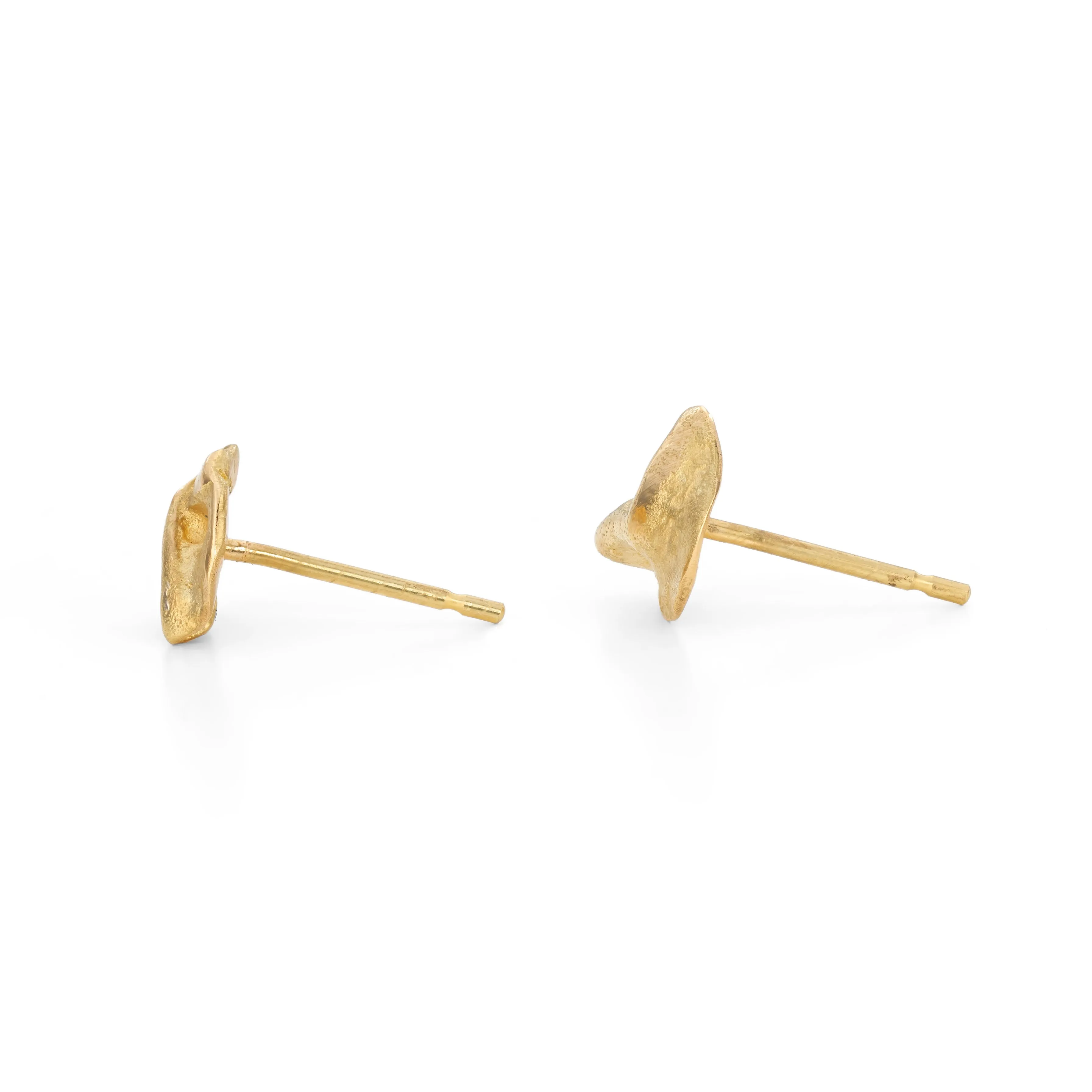 Ripple Studs 18ct Gold