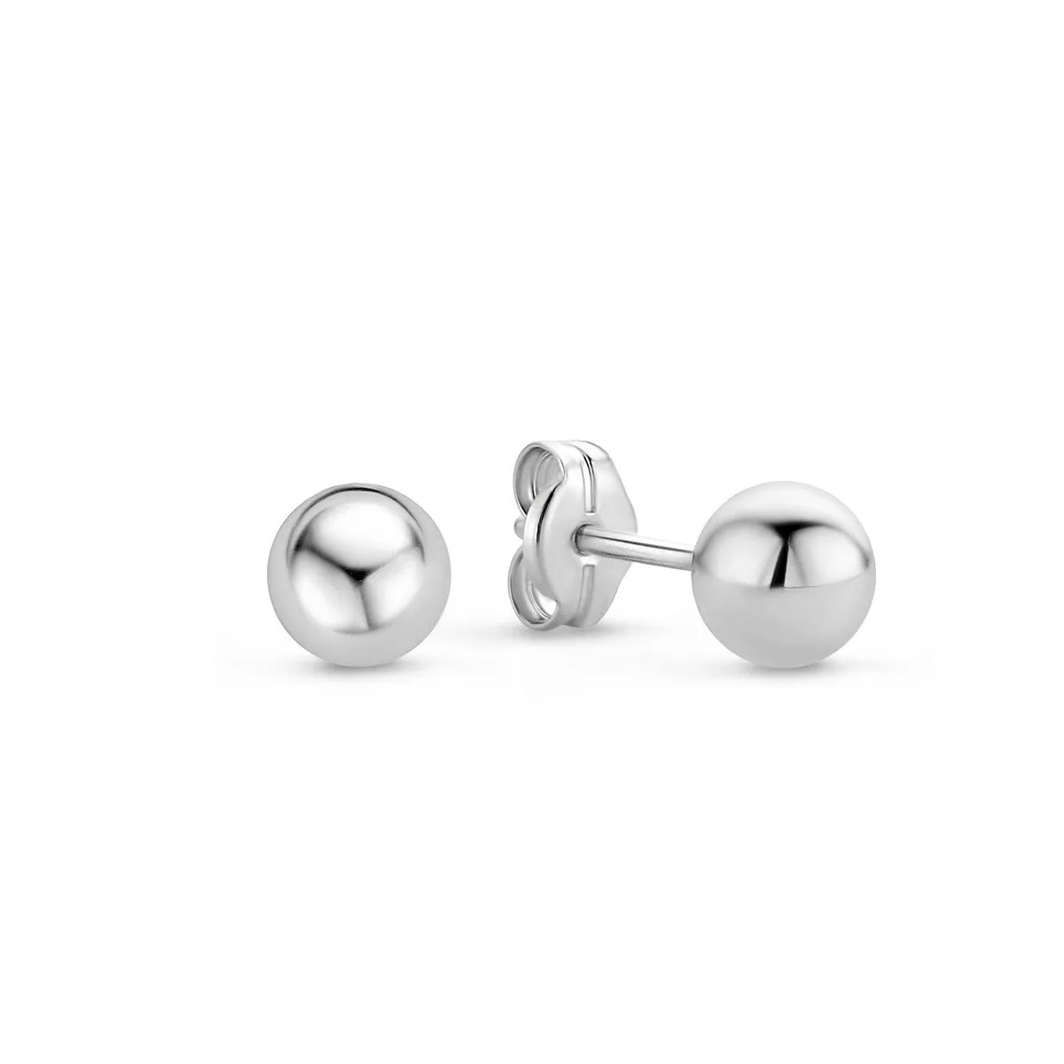 Saint Germain Finou 14 karat white gold ear studs with sphere