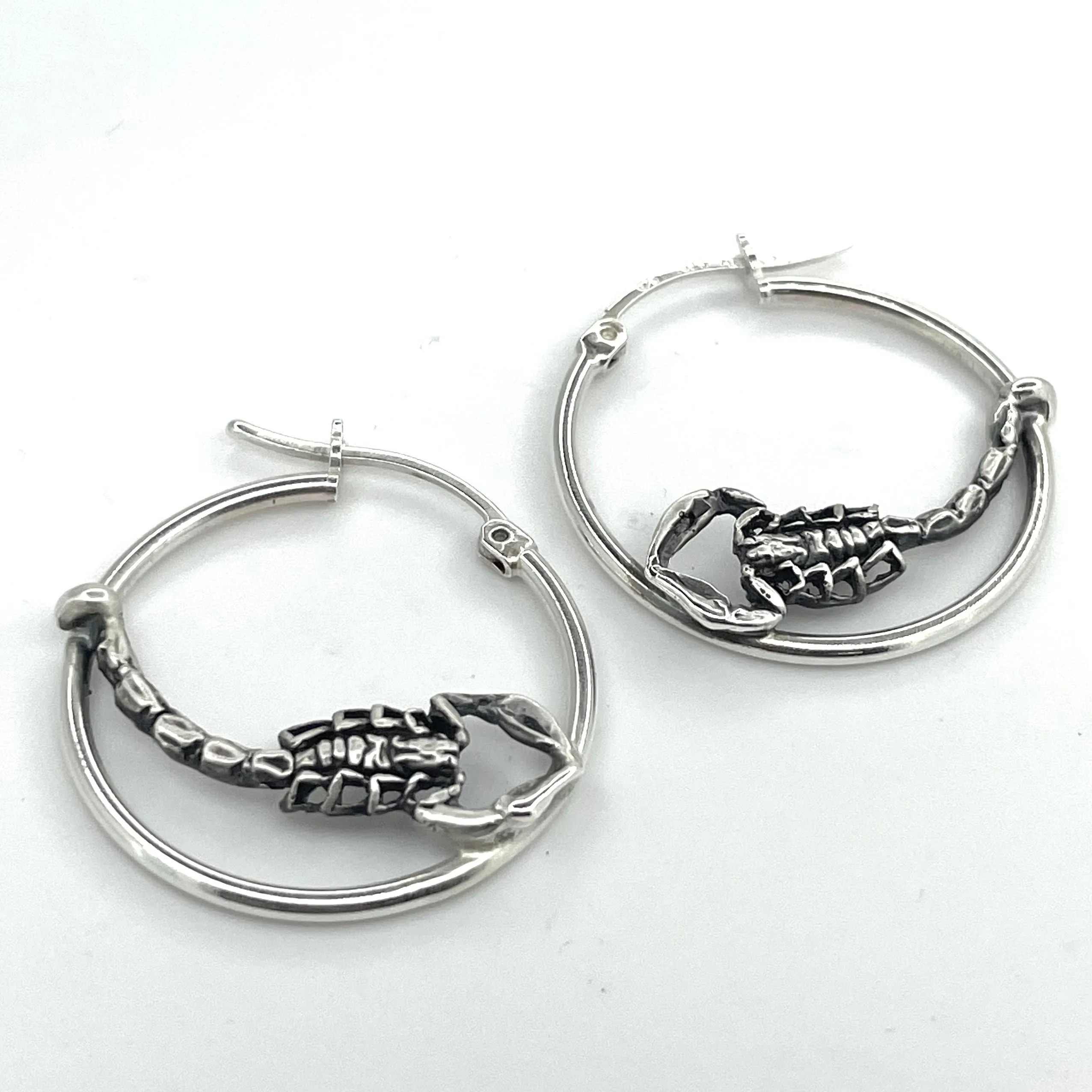 scorpion mini hoop earrings