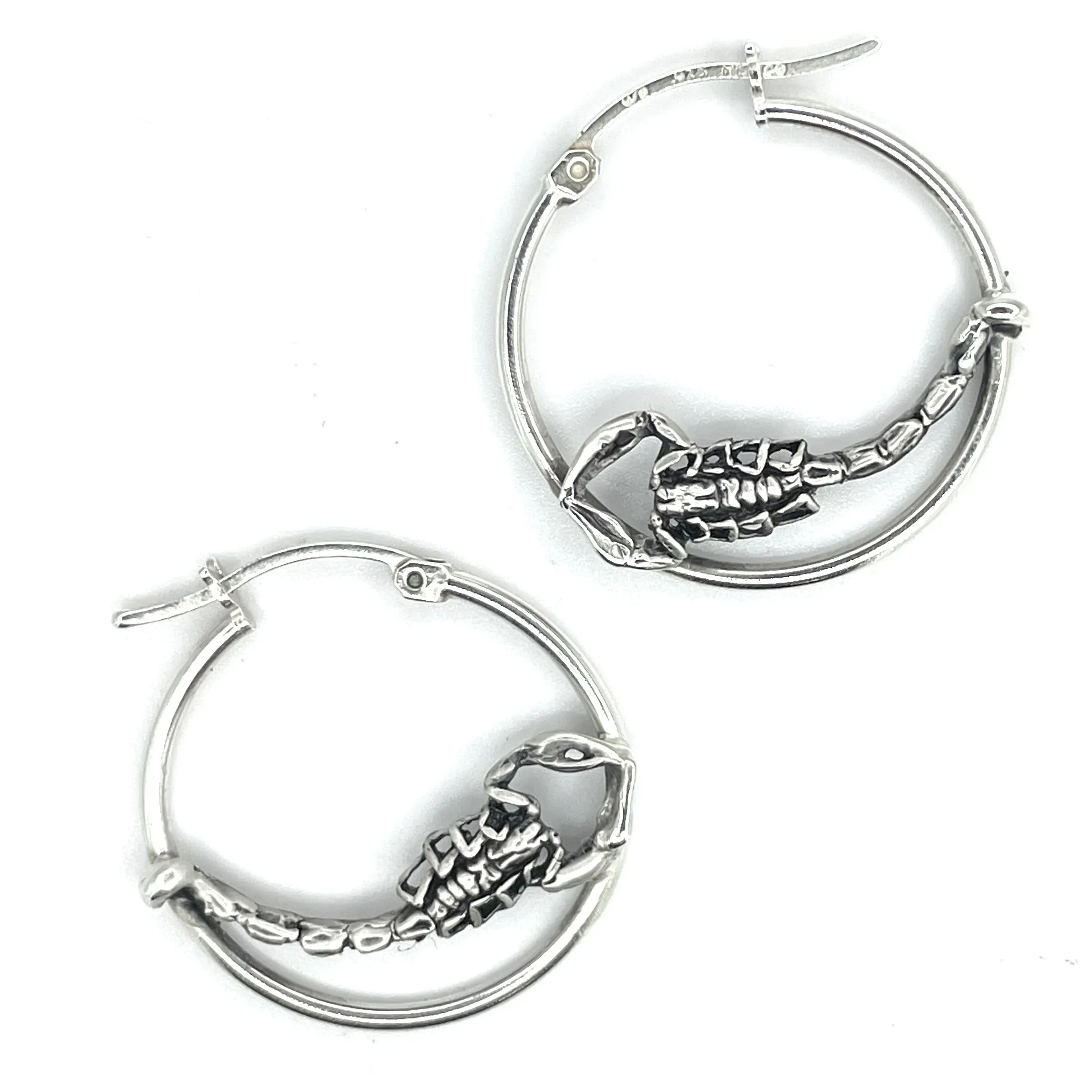 scorpion mini hoop earrings