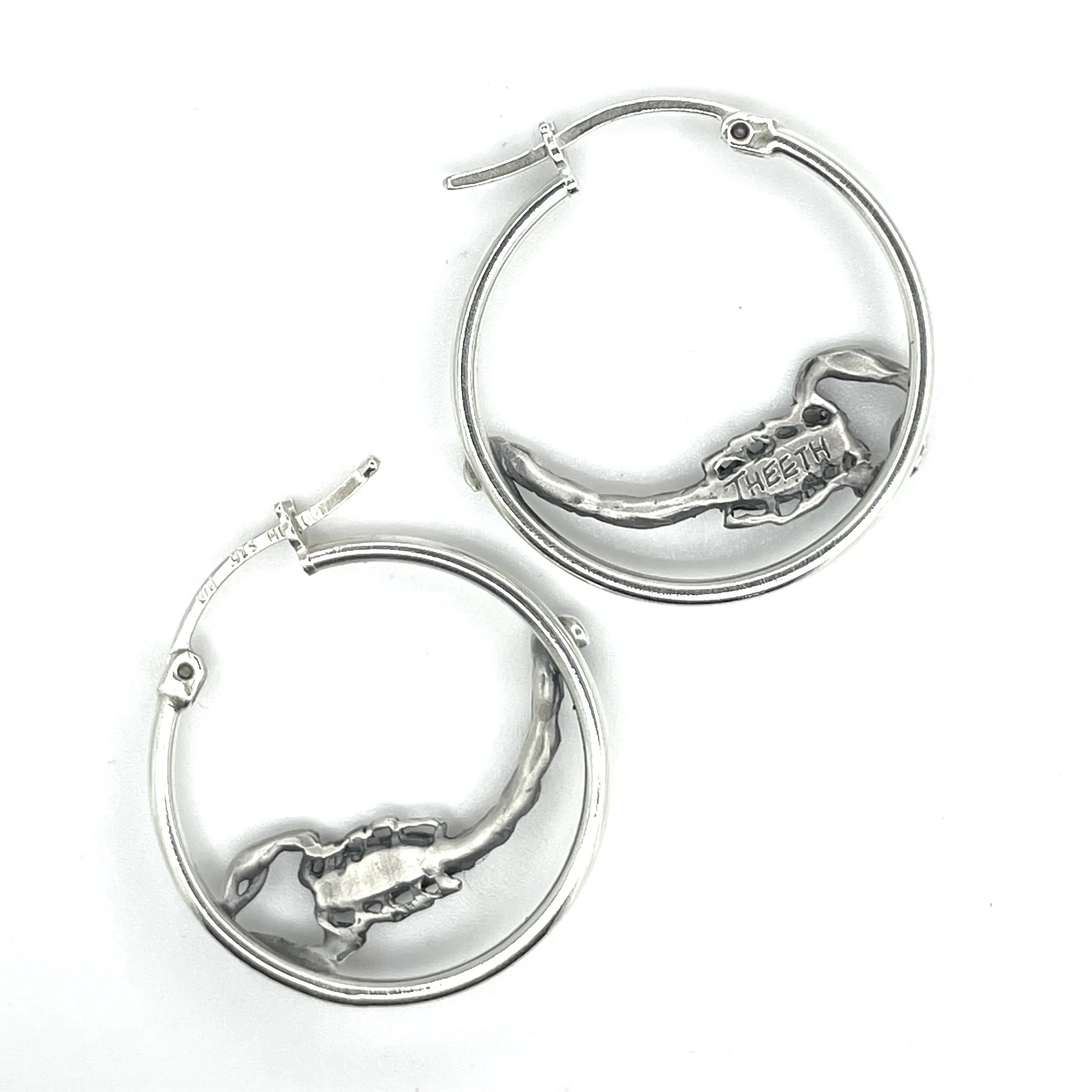 scorpion mini hoop earrings