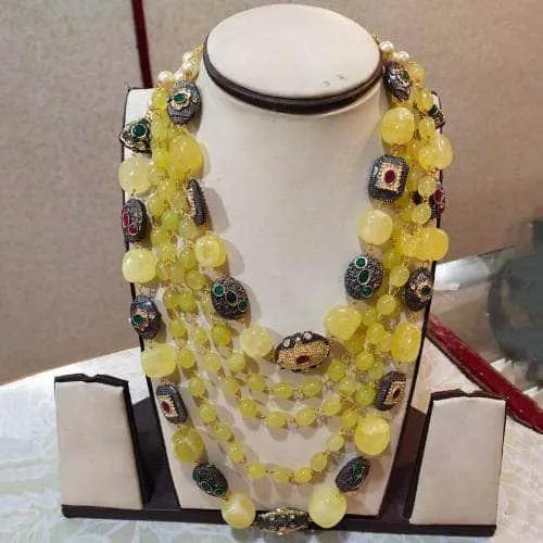 Semi Precious Layered Necklace Set