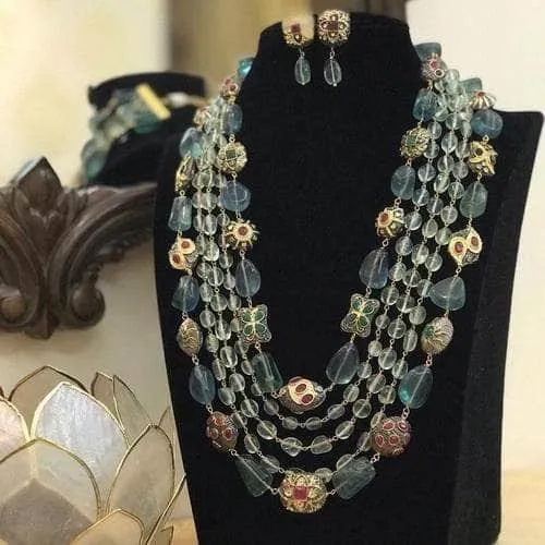 Semi Precious Layered Necklace Set