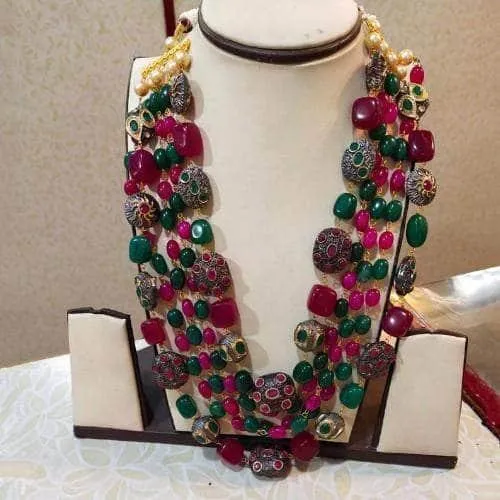 Semi Precious Layered Necklace Set