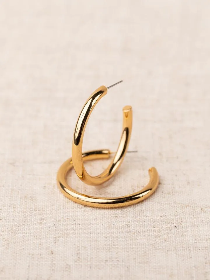 Shiny Gold Heather Earring