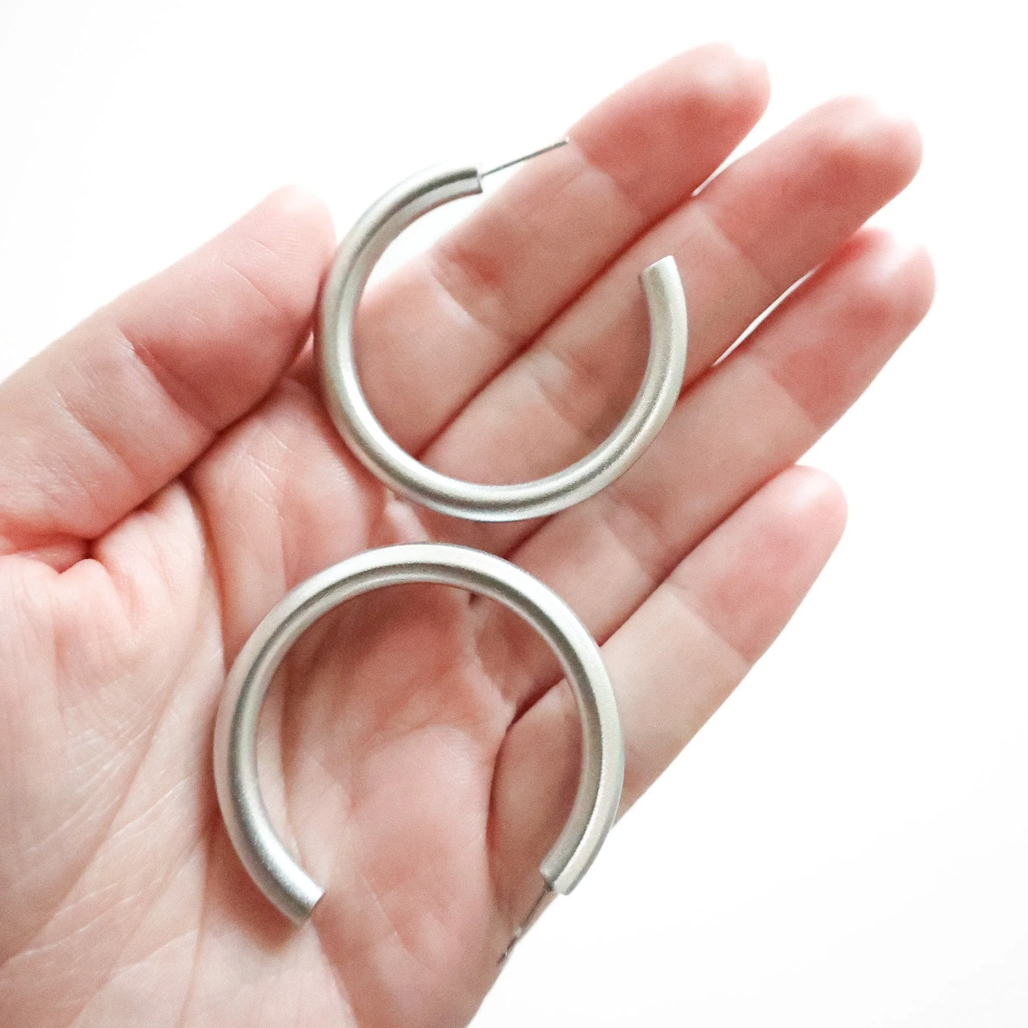 Silver Hoops