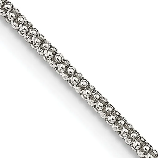 Silver Polished 1.60-mm Fancy Corona Chain