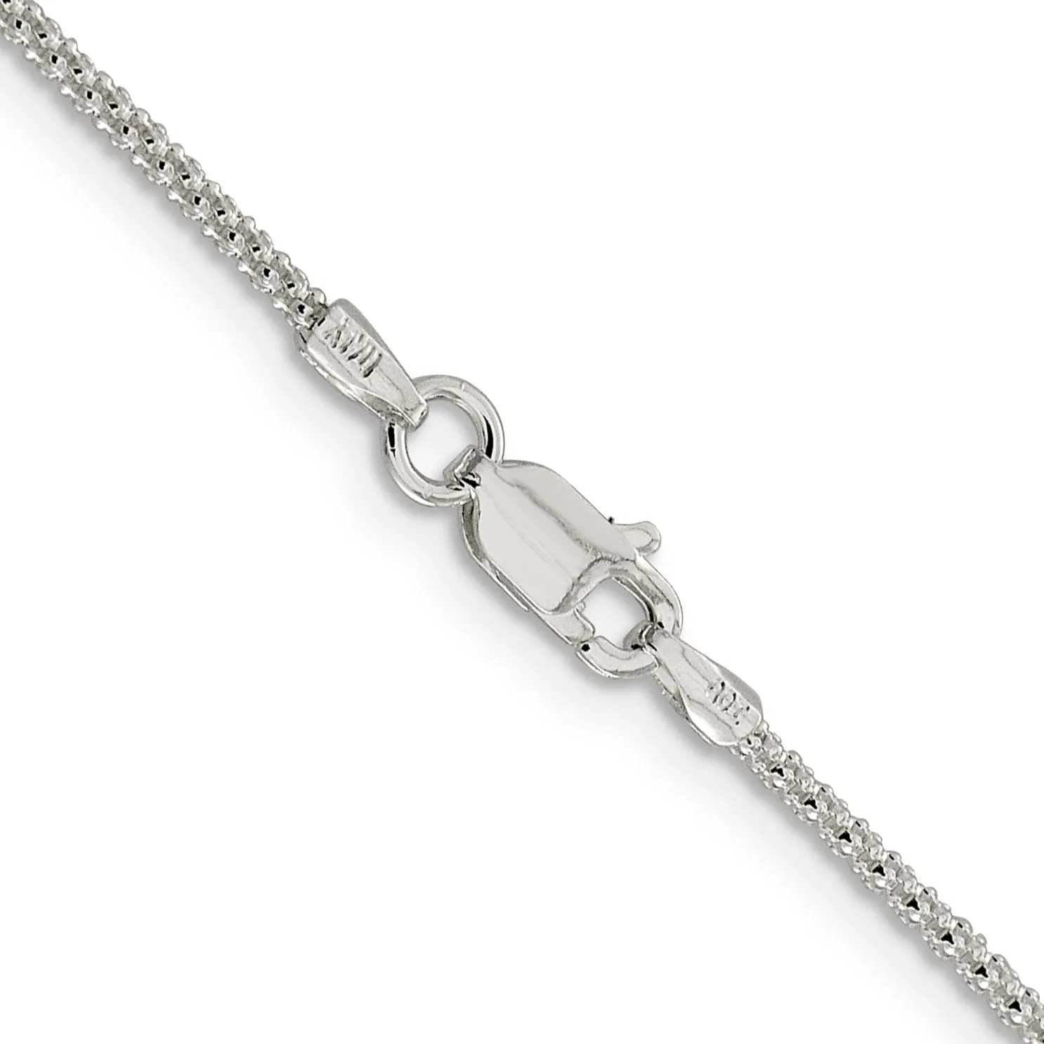 Silver Polished 1.60-mm Fancy Corona Chain