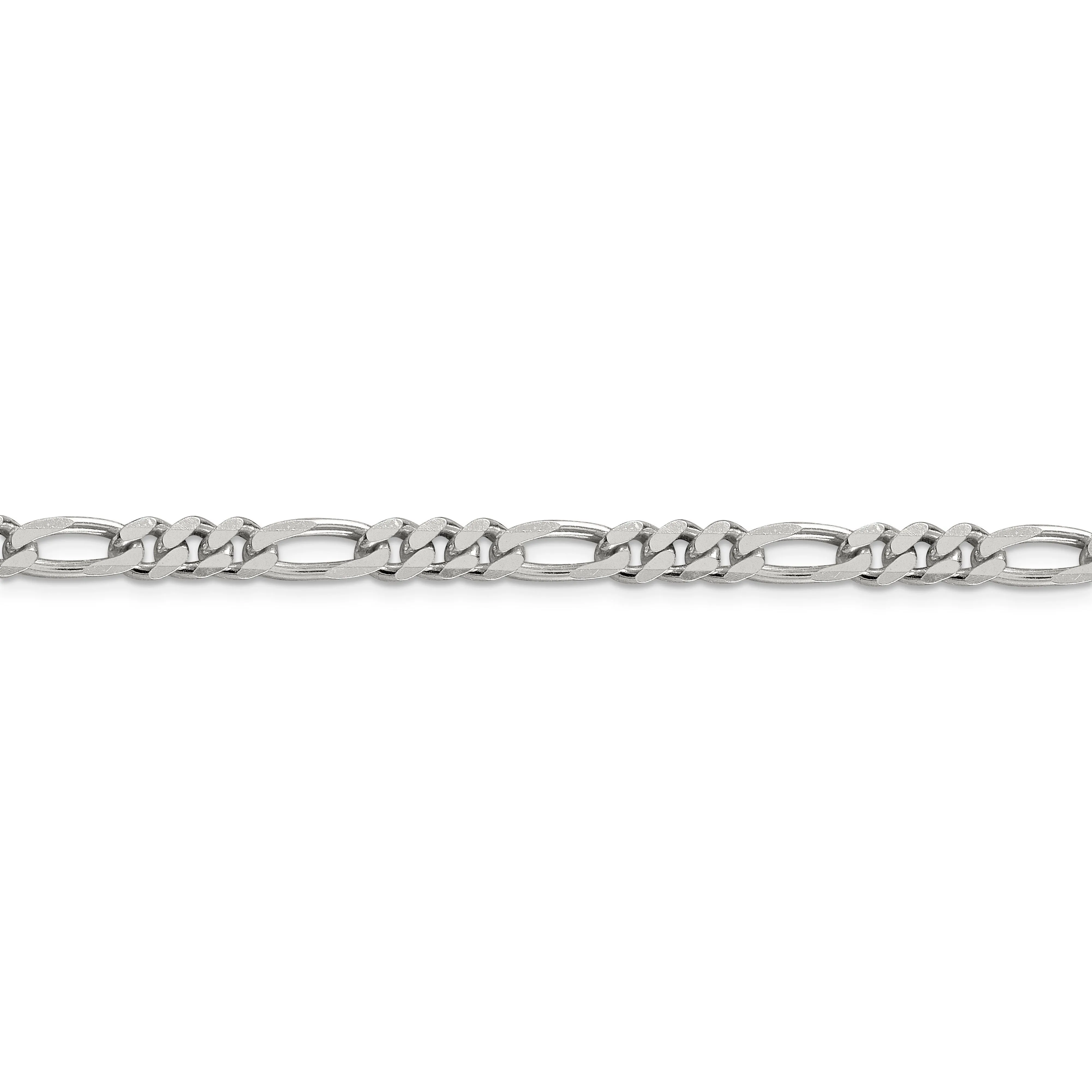 Silver Polished 5.25-mm Solid Figaro Chain