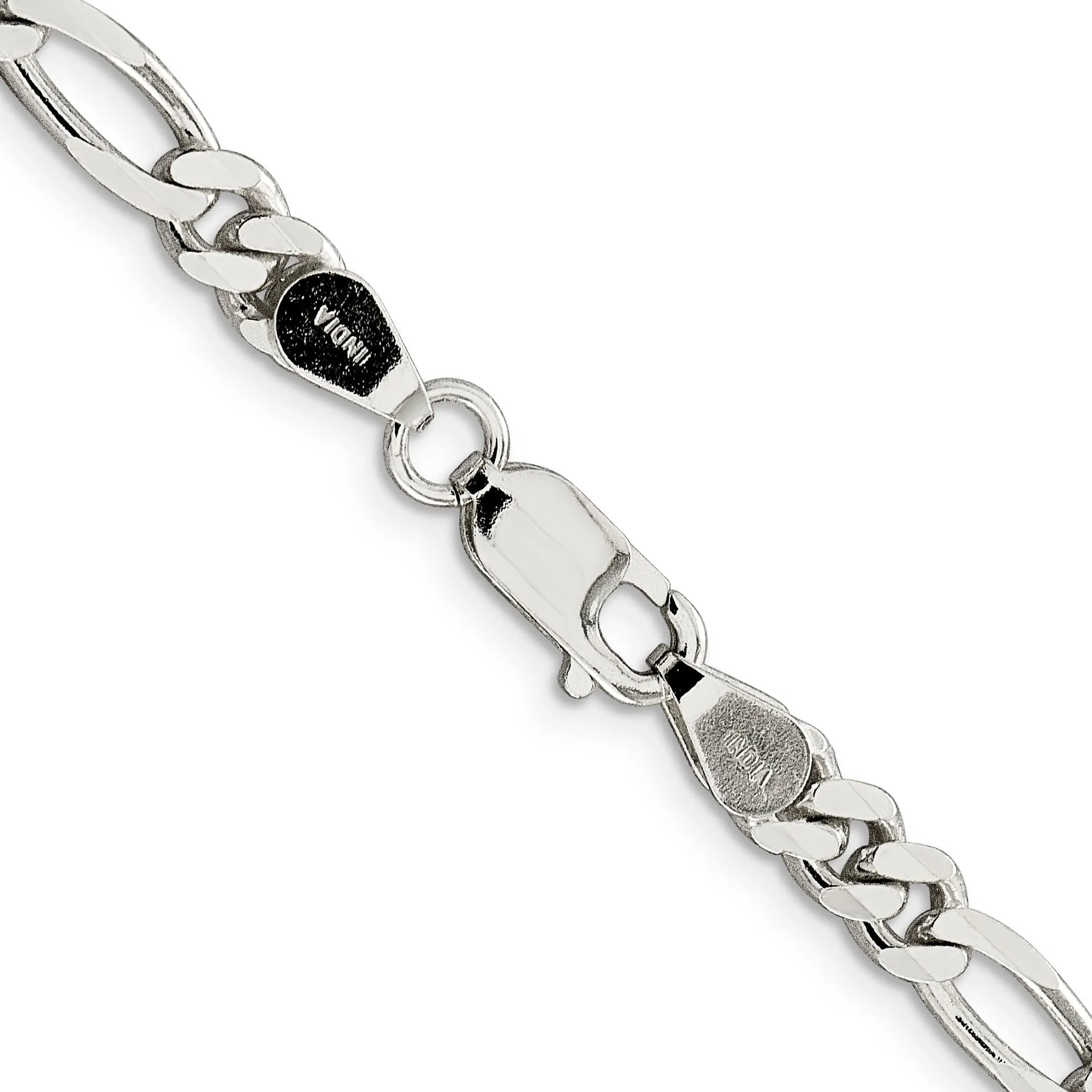 Silver Polished 5.25-mm Solid Figaro Chain