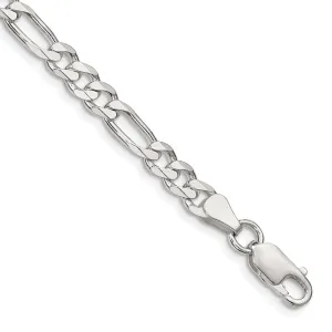 Silver Polished 5.25-mm Solid Figaro Chain