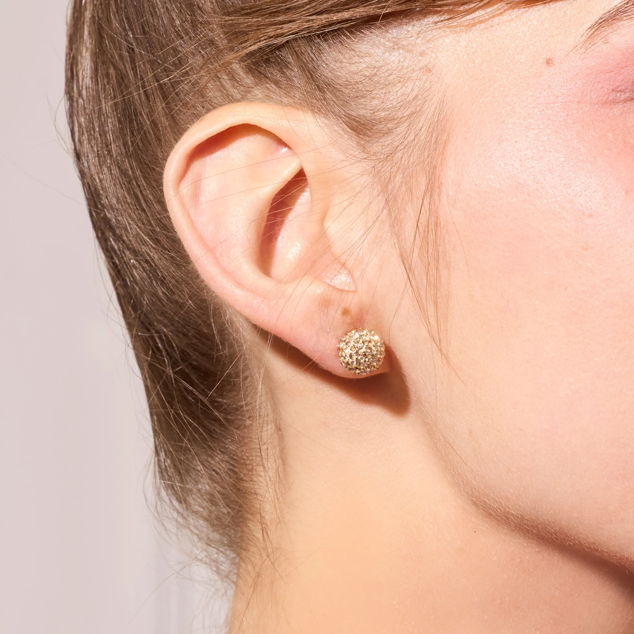 Soft Gold Sparkle Ball™ Stud Earrings