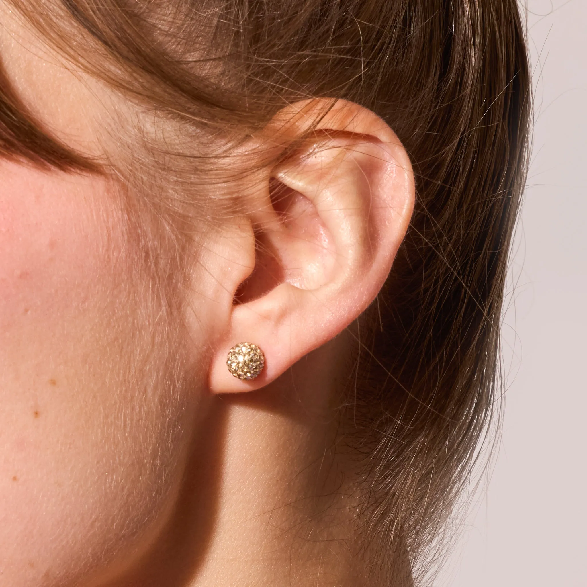 Soft Gold Sparkle Ball™ Stud Earrings