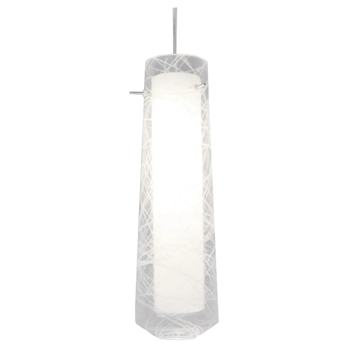 Spun 5 in. LED Pendant Light 4000K Satin Nickel Finish, 120V Clear Shade