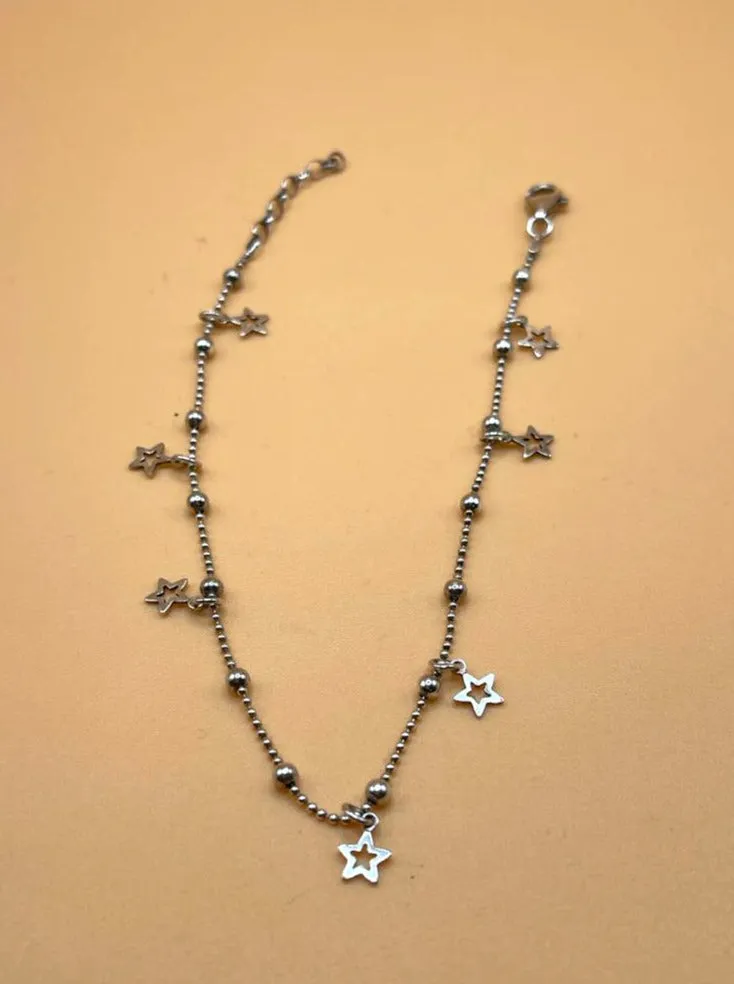 Sterling Silver Tibetan Star Anklets