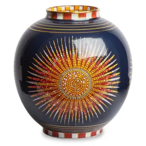 Sunrays Midnight - Porcelain Big Bubble Vase