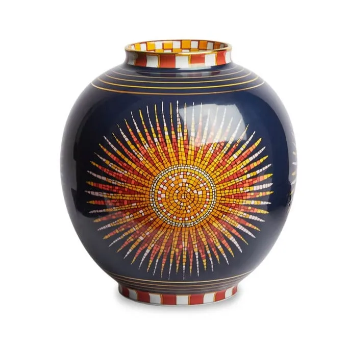 Sunrays Midnight - Porcelain Big Bubble Vase