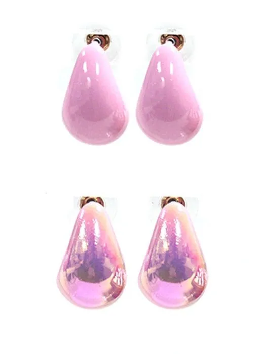 TE10515 Laura Shiny Teardrop Earrings Set