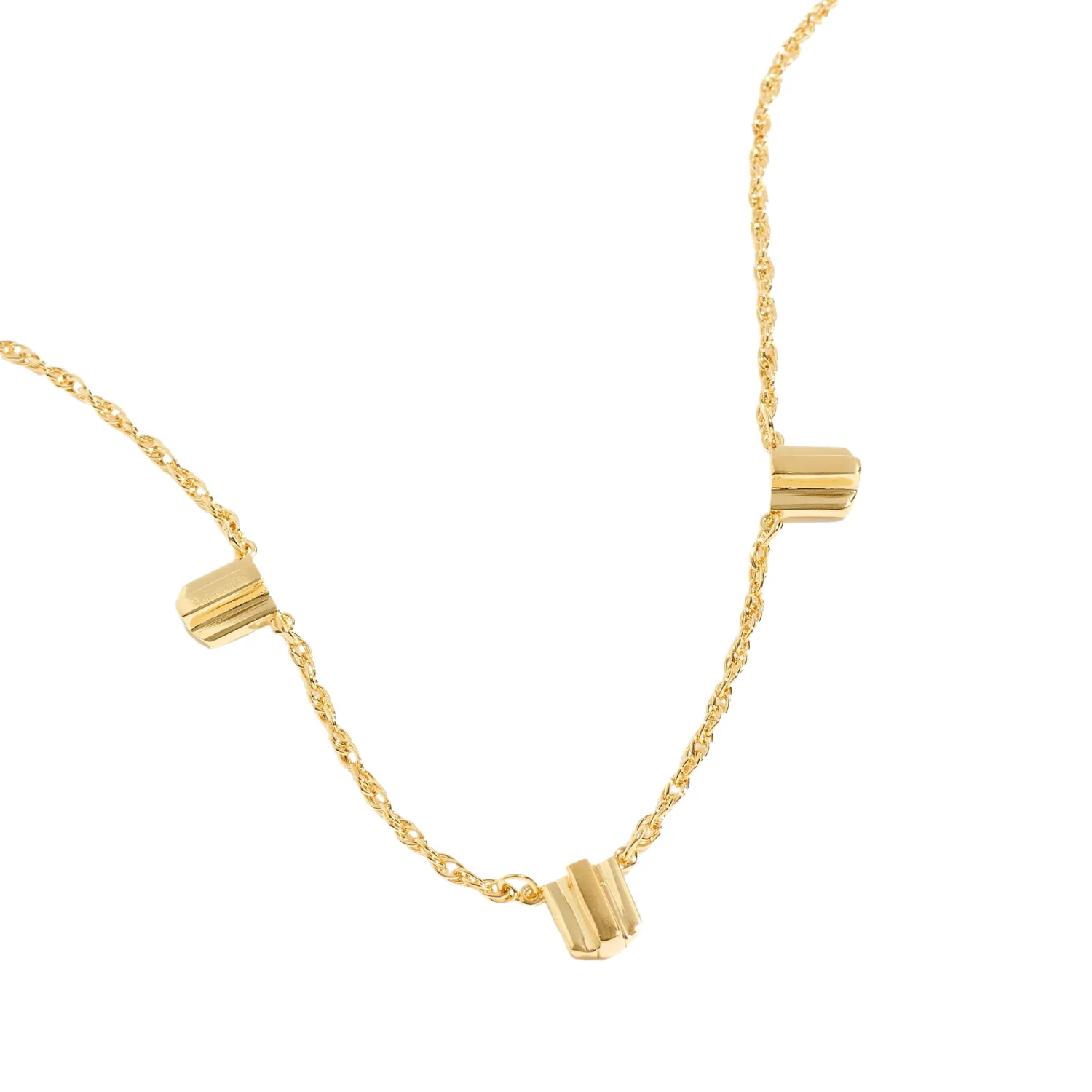 the gold layered dome necklace