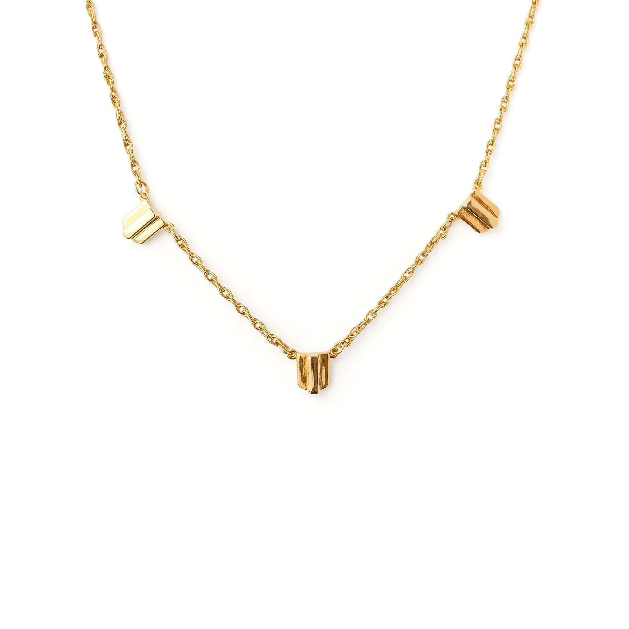 the gold layered dome necklace