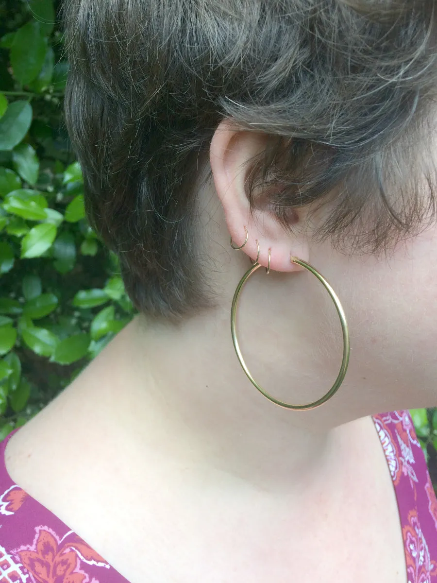 Thick Gold-Filled Endless Hoops