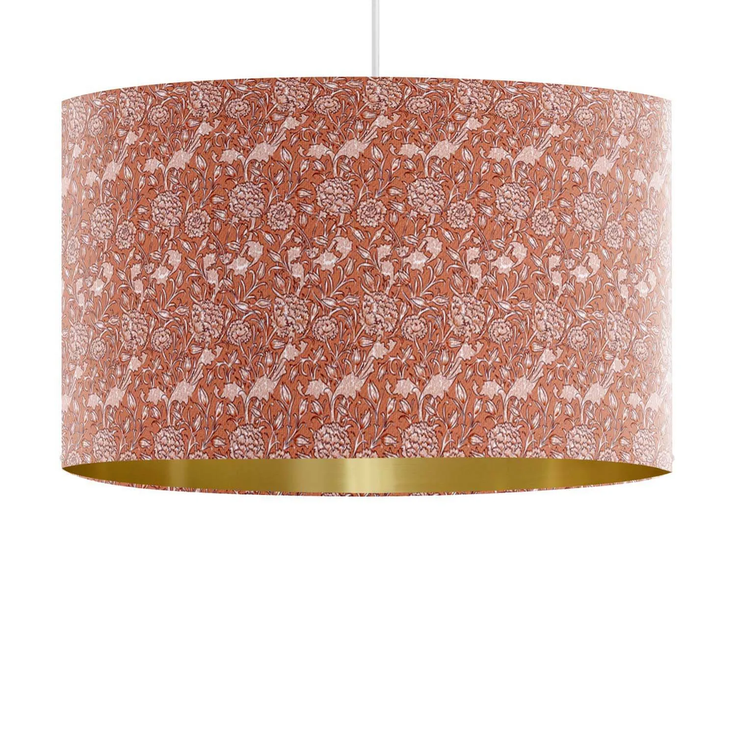 Tulip Dark Peach Fuzz - William Morris Lampshade