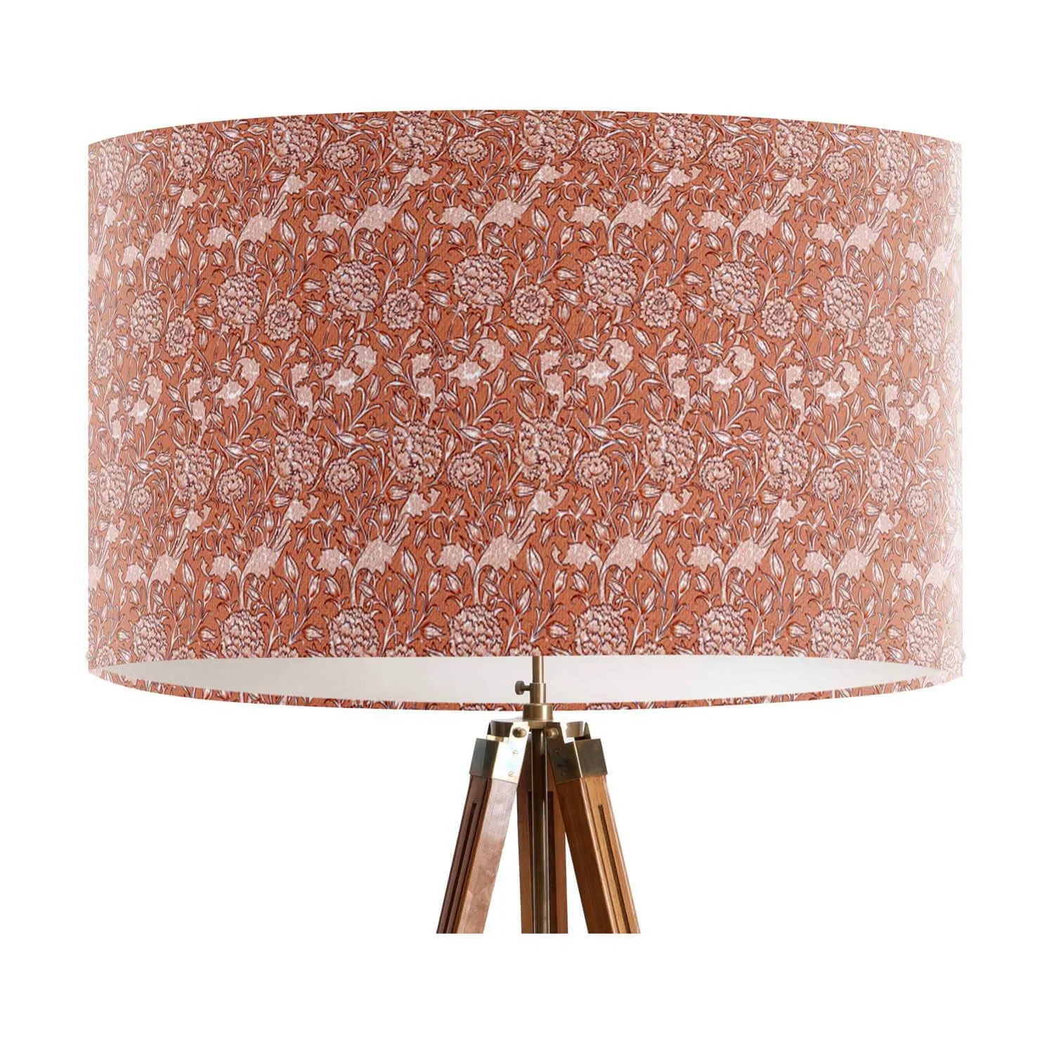 Tulip Dark Peach Fuzz - William Morris Lampshade