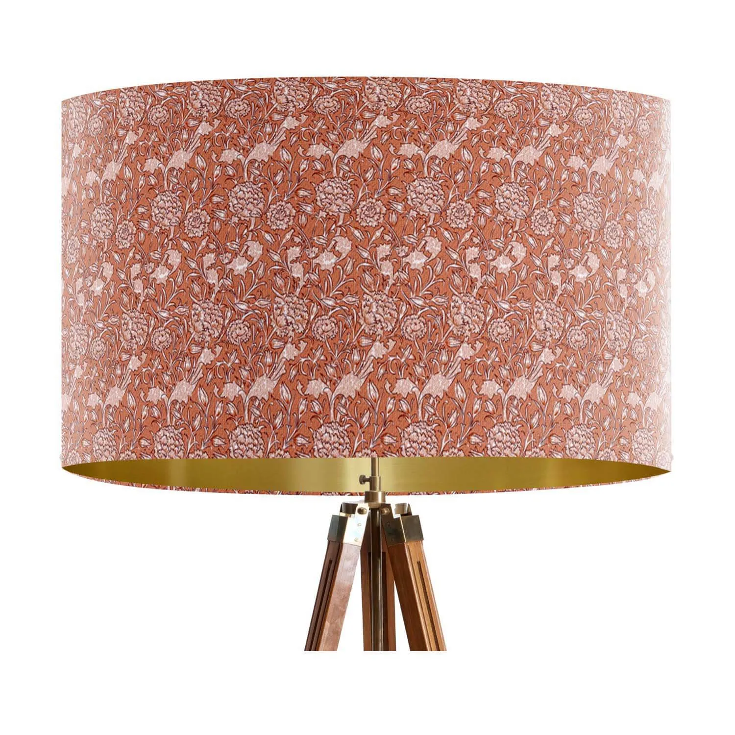 Tulip Dark Peach Fuzz - William Morris Lampshade