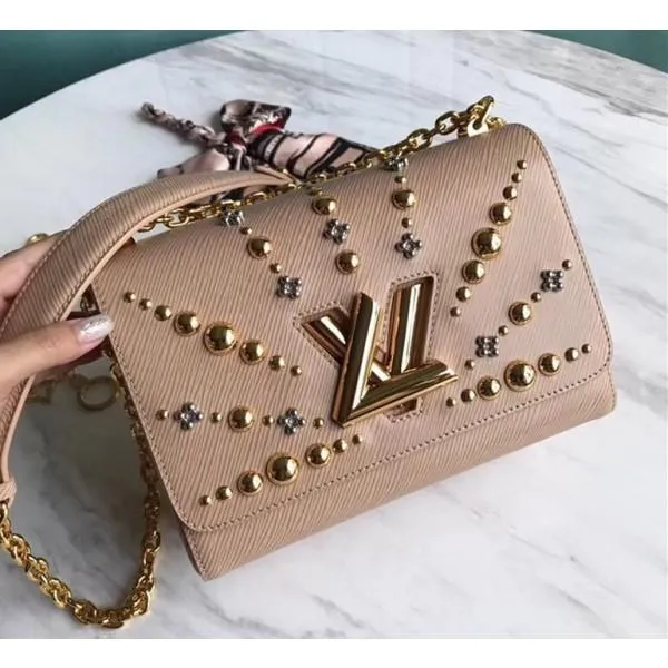 Twist Mm Studs Chain Shoulder Bag In Epi Leather M52730 Beige 2018