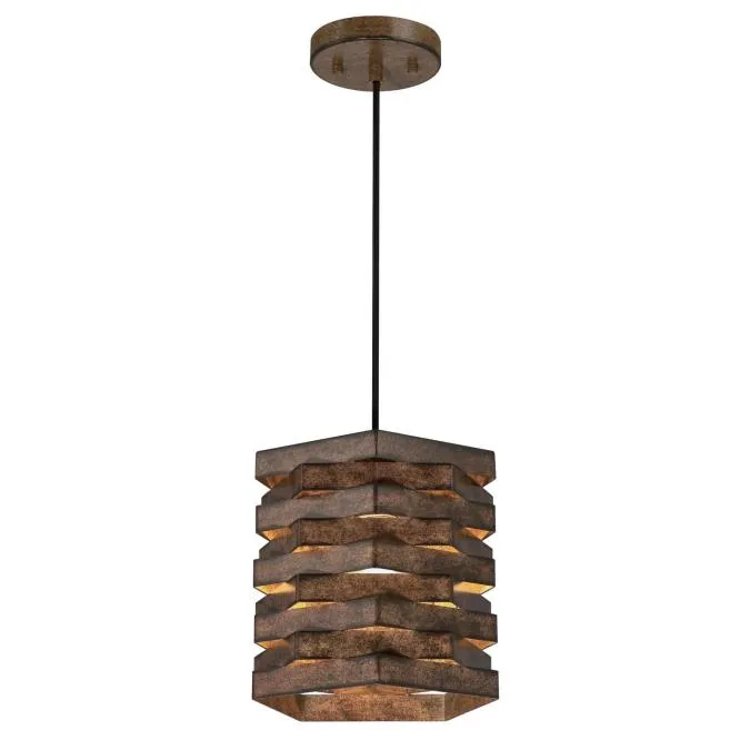 Westinghouse 6369200 One Light Mini Pendant - Barnwood Finish