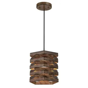 Westinghouse 6369200 One Light Mini Pendant - Barnwood Finish