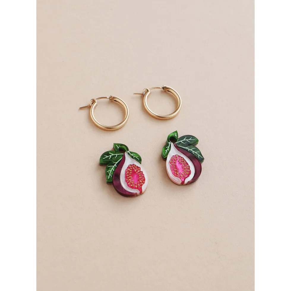 Wolf & Moon : Fig Hoop Earrings